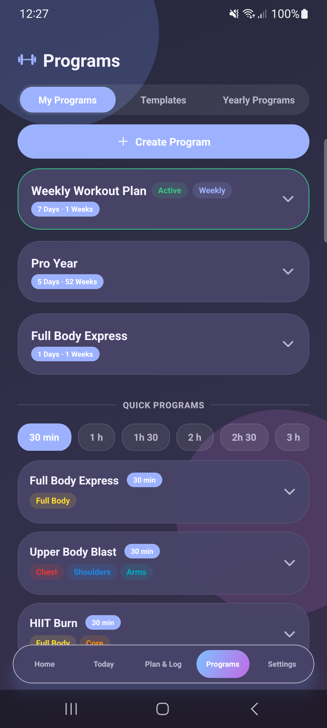 Programs & Training Splits